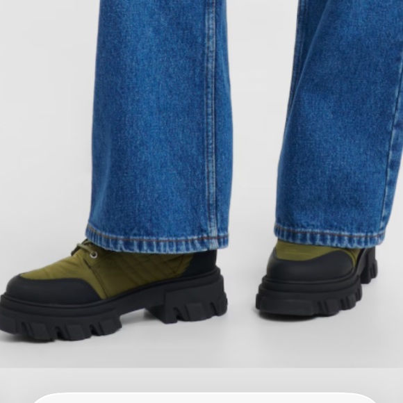 NEW Ganni Olive and Black Lace-Up Boots Size ( US10 )  (EU41 ) - Picture 10 of 10